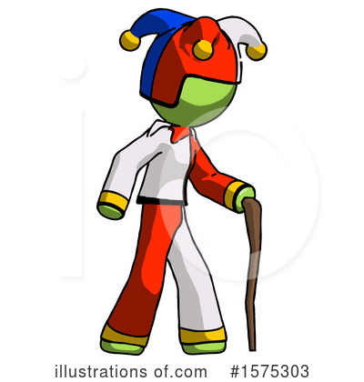 Royalty-Free (RF) Green Design Mascot Clipart Illustration by Leo Blanchette - Stock Sample #1575303