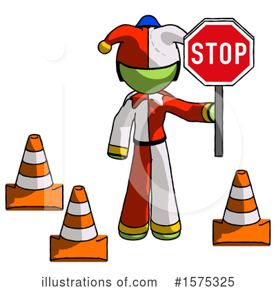 Royalty-Free (RF) Green Design Mascot Clipart Illustration by Leo Blanchette - Stock Sample #1575325