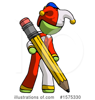 Royalty-Free (RF) Green Design Mascot Clipart Illustration by Leo Blanchette - Stock Sample #1575330
