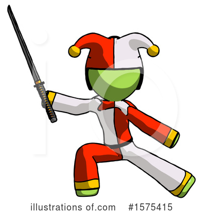 Royalty-Free (RF) Green Design Mascot Clipart Illustration by Leo Blanchette - Stock Sample #1575415
