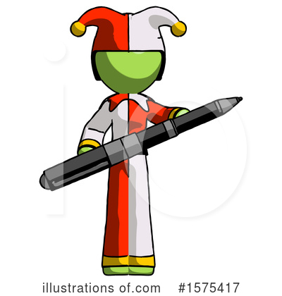 Royalty-Free (RF) Green Design Mascot Clipart Illustration by Leo Blanchette - Stock Sample #1575417