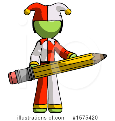 Royalty-Free (RF) Green Design Mascot Clipart Illustration by Leo Blanchette - Stock Sample #1575420