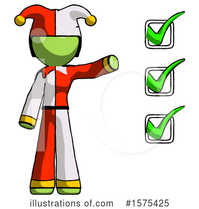 Royalty-Free (RF) Green Design Mascot Clipart Illustration by Leo Blanchette - Stock Sample #1575425