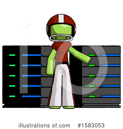 Royalty-Free (RF) Green Design Mascot Clipart Illustration by Leo Blanchette - Stock Sample #1583053