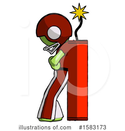 Royalty-Free (RF) Green Design Mascot Clipart Illustration by Leo Blanchette - Stock Sample #1583173