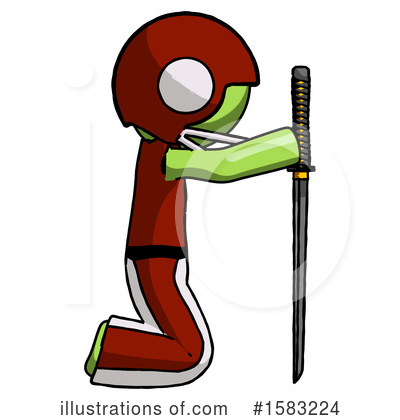 Royalty-Free (RF) Green Design Mascot Clipart Illustration by Leo Blanchette - Stock Sample #1583224