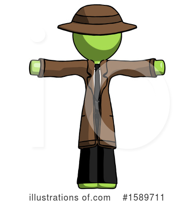 Royalty-Free (RF) Green Design Mascot Clipart Illustration by Leo Blanchette - Stock Sample #1589711