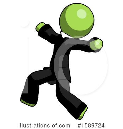 Royalty-Free (RF) Green Design Mascot Clipart Illustration by Leo Blanchette - Stock Sample #1589724