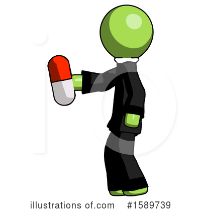 Royalty-Free (RF) Green Design Mascot Clipart Illustration by Leo Blanchette - Stock Sample #1589739