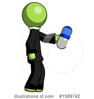 Royalty-Free (RF) Green Design Mascot Clipart Illustration by Leo Blanchette - Stock Sample #1589742