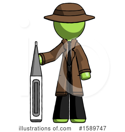 Royalty-Free (RF) Green Design Mascot Clipart Illustration by Leo Blanchette - Stock Sample #1589747