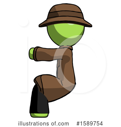 Royalty-Free (RF) Green Design Mascot Clipart Illustration by Leo Blanchette - Stock Sample #1589754