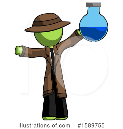 Royalty-Free (RF) Green Design Mascot Clipart Illustration by Leo Blanchette - Stock Sample #1589755