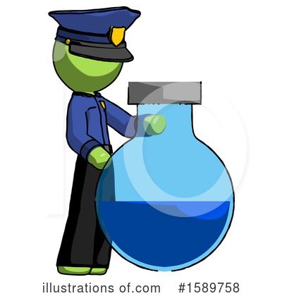Royalty-Free (RF) Green Design Mascot Clipart Illustration by Leo Blanchette - Stock Sample #1589758
