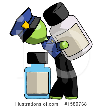 Royalty-Free (RF) Green Design Mascot Clipart Illustration by Leo Blanchette - Stock Sample #1589768
