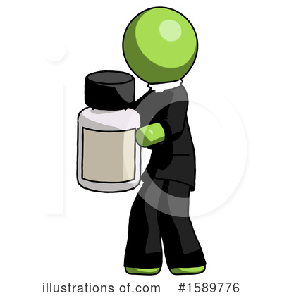 Royalty-Free (RF) Green Design Mascot Clipart Illustration by Leo Blanchette - Stock Sample #1589776