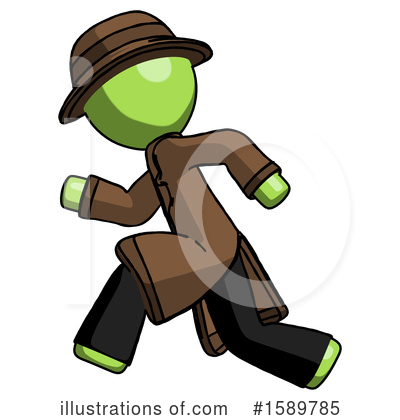 Royalty-Free (RF) Green Design Mascot Clipart Illustration by Leo Blanchette - Stock Sample #1589785