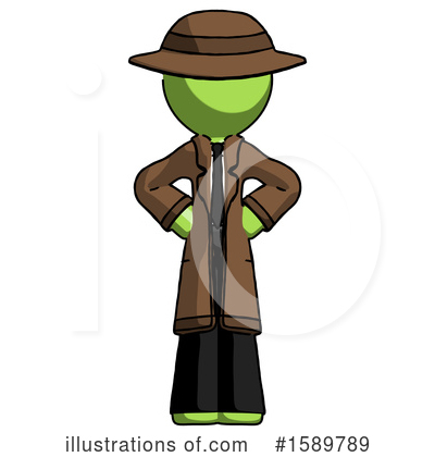 Royalty-Free (RF) Green Design Mascot Clipart Illustration by Leo Blanchette - Stock Sample #1589789
