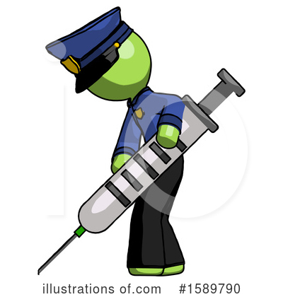 Royalty-Free (RF) Green Design Mascot Clipart Illustration by Leo Blanchette - Stock Sample #1589790