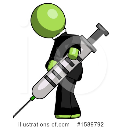 Royalty-Free (RF) Green Design Mascot Clipart Illustration by Leo Blanchette - Stock Sample #1589792