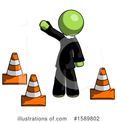 Royalty-Free (RF) Green Design Mascot Clipart Illustration by Leo Blanchette - Stock Sample #1589802