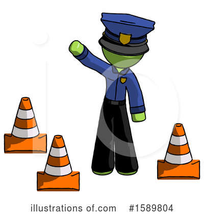 Royalty-Free (RF) Green Design Mascot Clipart Illustration by Leo Blanchette - Stock Sample #1589804