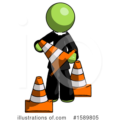 Royalty-Free (RF) Green Design Mascot Clipart Illustration by Leo Blanchette - Stock Sample #1589805