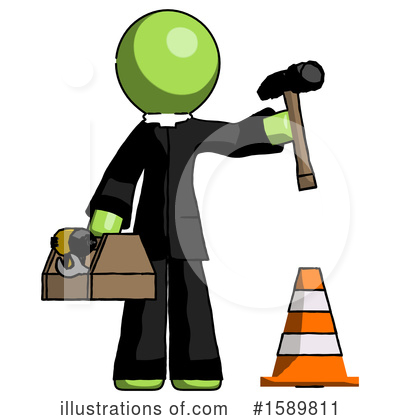 Royalty-Free (RF) Green Design Mascot Clipart Illustration by Leo Blanchette - Stock Sample #1589811