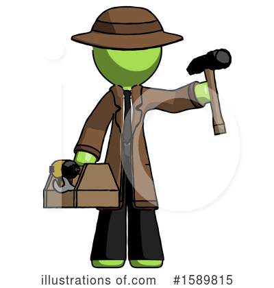 Royalty-Free (RF) Green Design Mascot Clipart Illustration by Leo Blanchette - Stock Sample #1589815