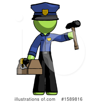 Royalty-Free (RF) Green Design Mascot Clipart Illustration by Leo Blanchette - Stock Sample #1589816