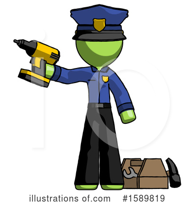 Royalty-Free (RF) Green Design Mascot Clipart Illustration by Leo Blanchette - Stock Sample #1589819
