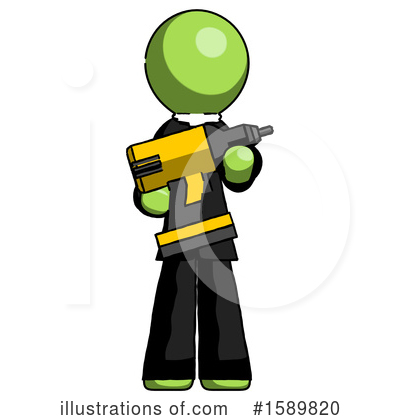 Royalty-Free (RF) Green Design Mascot Clipart Illustration by Leo Blanchette - Stock Sample #1589820