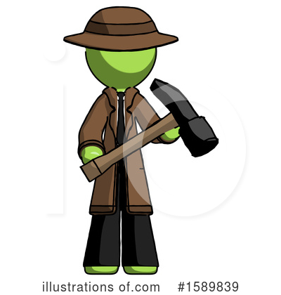 Royalty-Free (RF) Green Design Mascot Clipart Illustration by Leo Blanchette - Stock Sample #1589839