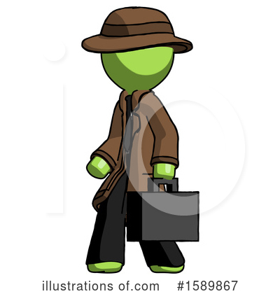 Royalty-Free (RF) Green Design Mascot Clipart Illustration by Leo Blanchette - Stock Sample #1589867
