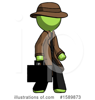 Royalty-Free (RF) Green Design Mascot Clipart Illustration by Leo Blanchette - Stock Sample #1589873