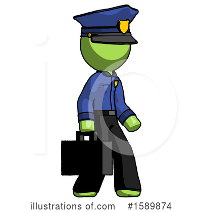 Royalty-Free (RF) Green Design Mascot Clipart Illustration by Leo Blanchette - Stock Sample #1589874