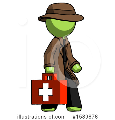 Royalty-Free (RF) Green Design Mascot Clipart Illustration by Leo Blanchette - Stock Sample #1589876