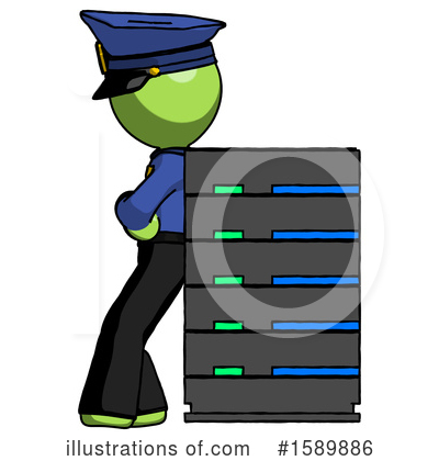 Royalty-Free (RF) Green Design Mascot Clipart Illustration by Leo Blanchette - Stock Sample #1589886