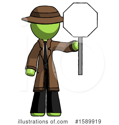 Royalty-Free (RF) Green Design Mascot Clipart Illustration by Leo Blanchette - Stock Sample #1589919