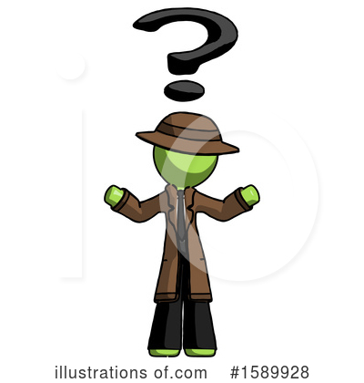 Royalty-Free (RF) Green Design Mascot Clipart Illustration by Leo Blanchette - Stock Sample #1589928