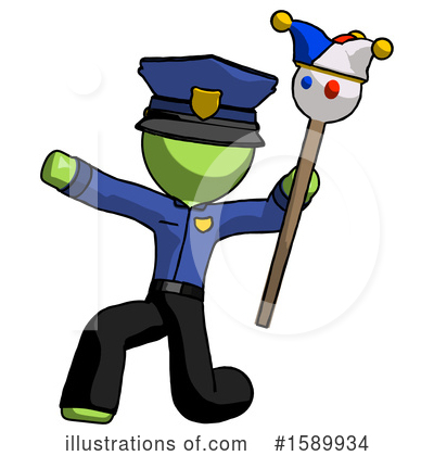 Royalty-Free (RF) Green Design Mascot Clipart Illustration by Leo Blanchette - Stock Sample #1589934