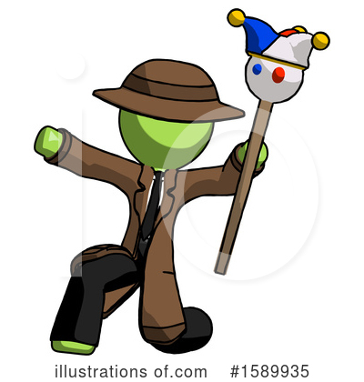 Royalty-Free (RF) Green Design Mascot Clipart Illustration by Leo Blanchette - Stock Sample #1589935