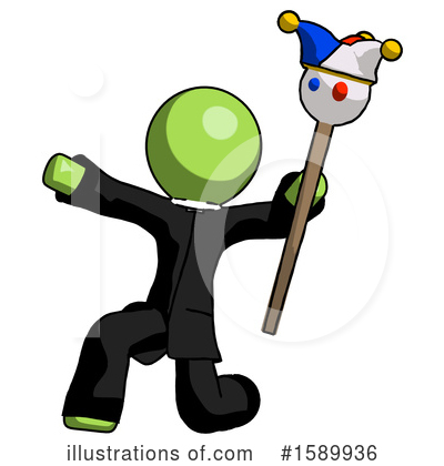 Royalty-Free (RF) Green Design Mascot Clipart Illustration by Leo Blanchette - Stock Sample #1589936