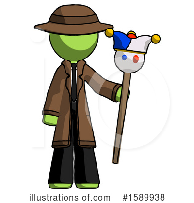 Royalty-Free (RF) Green Design Mascot Clipart Illustration by Leo Blanchette - Stock Sample #1589938