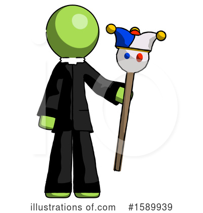 Royalty-Free (RF) Green Design Mascot Clipart Illustration by Leo Blanchette - Stock Sample #1589939