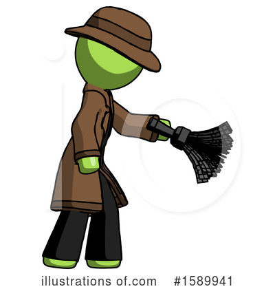 Royalty-Free (RF) Green Design Mascot Clipart Illustration by Leo Blanchette - Stock Sample #1589941