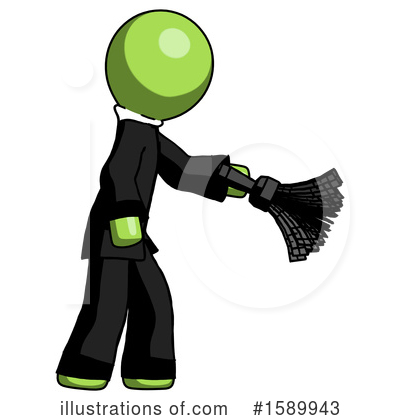 Royalty-Free (RF) Green Design Mascot Clipart Illustration by Leo Blanchette - Stock Sample #1589943
