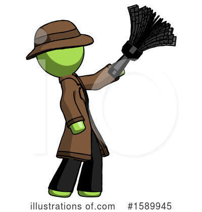 Royalty-Free (RF) Green Design Mascot Clipart Illustration by Leo Blanchette - Stock Sample #1589945