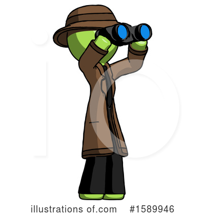 Royalty-Free (RF) Green Design Mascot Clipart Illustration by Leo Blanchette - Stock Sample #1589946