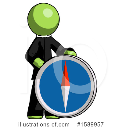 Royalty-Free (RF) Green Design Mascot Clipart Illustration by Leo Blanchette - Stock Sample #1589957